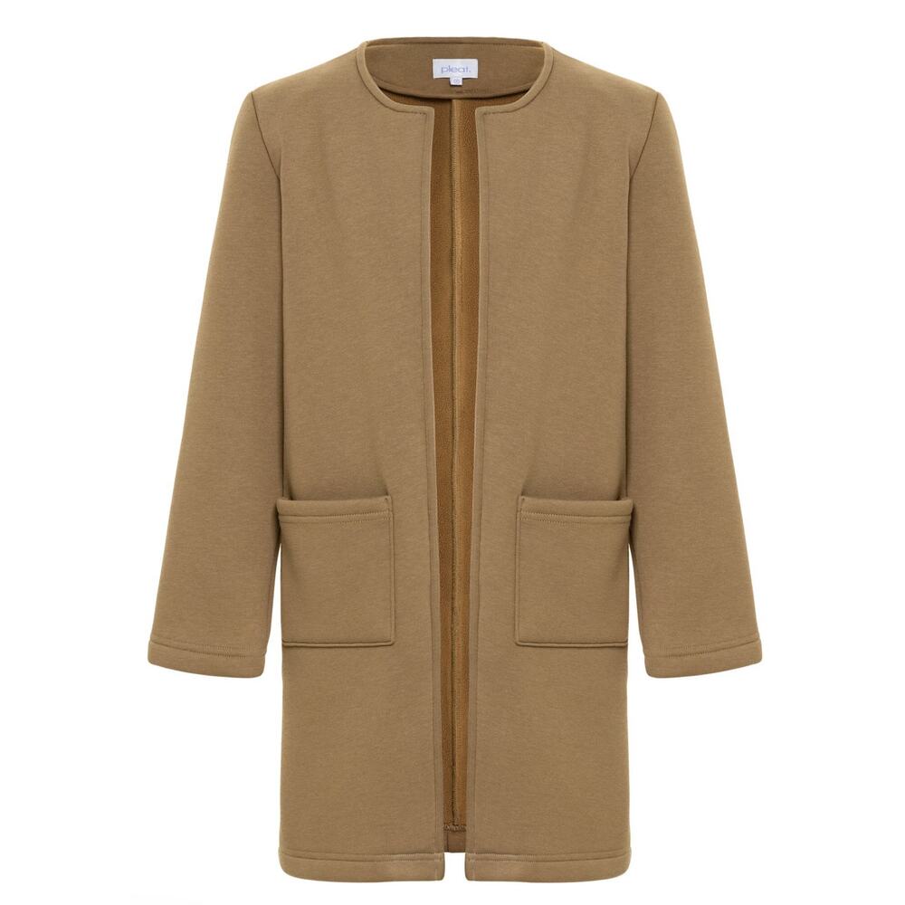 Pleat Hadley Cardigan in‎ Coffee NWT size 8